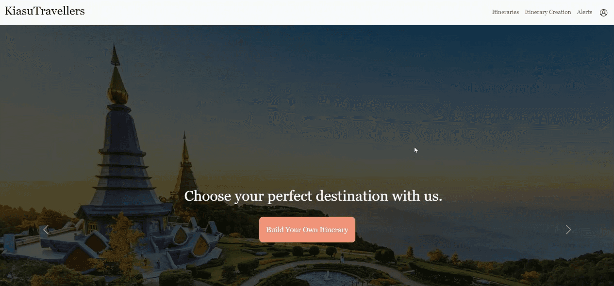Screenshot of Kiasu Travellers project