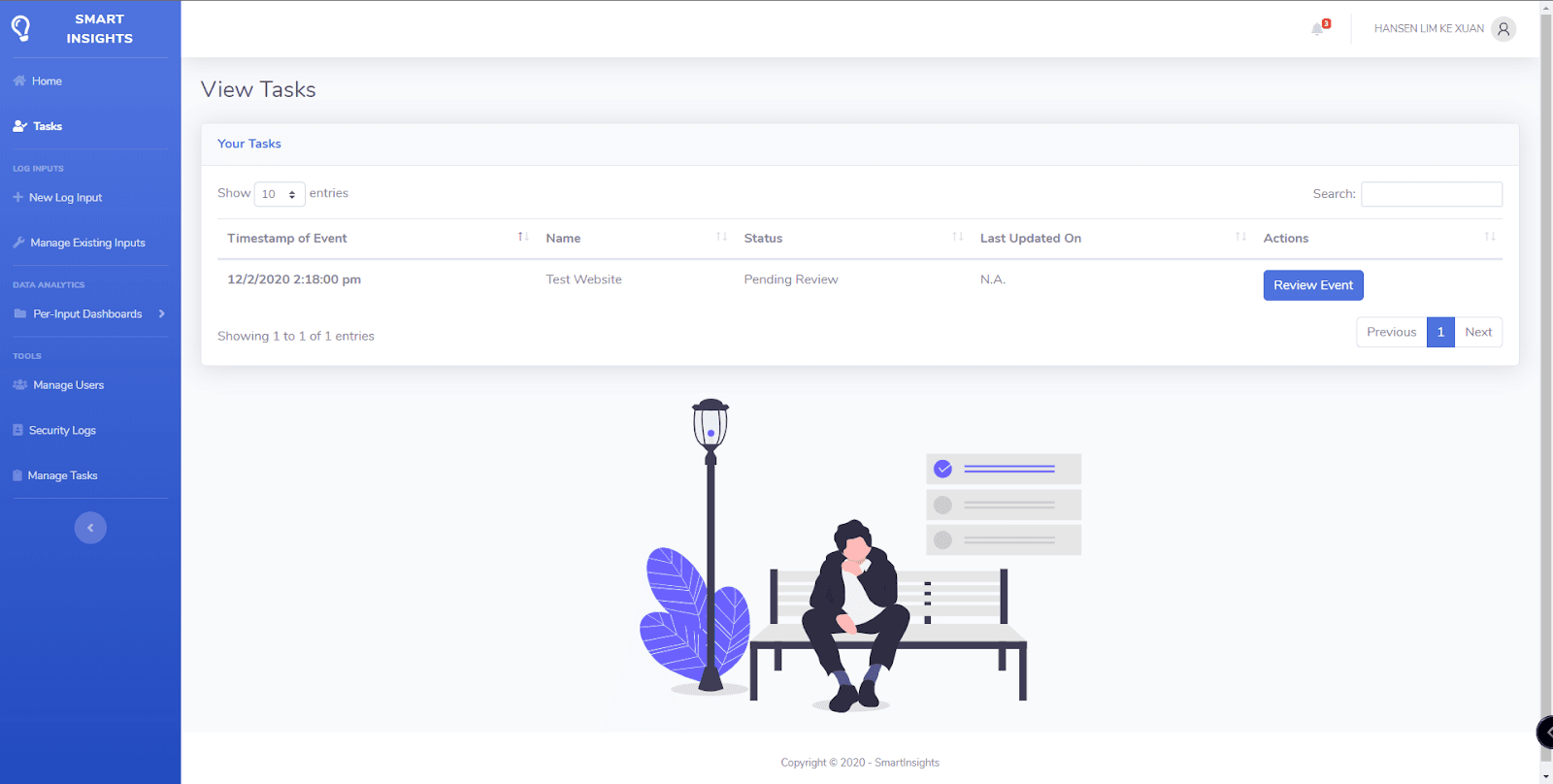 Screenshot of SmartInsights project