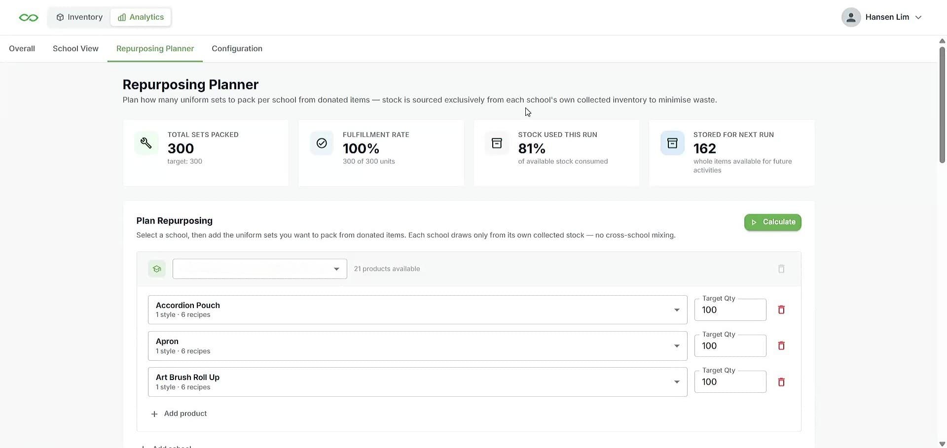 Screenshot of UTrack project